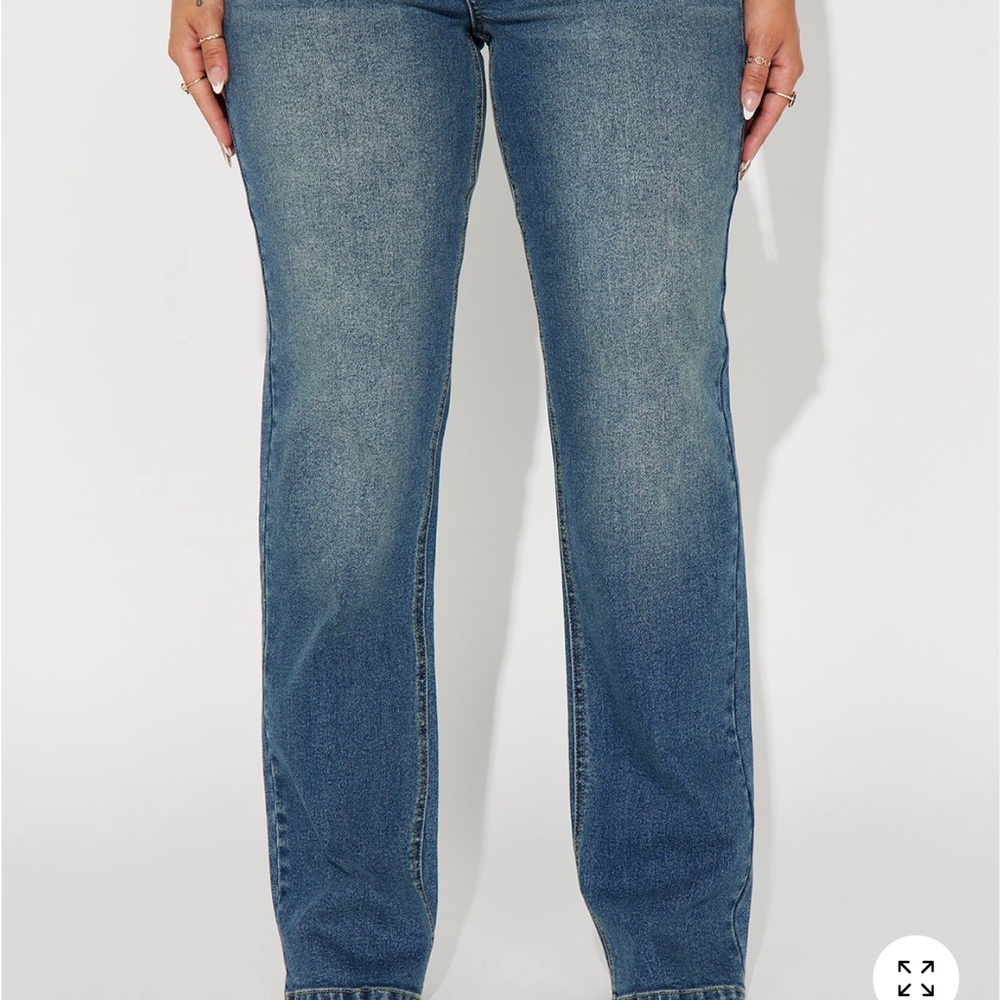 Fashion Nova Blue Straight Leg Jeans